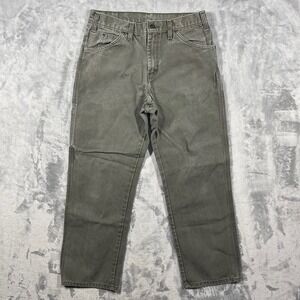 Dickies Carpenter Pants Khaki Green Mens 32(30)x30 Work Utility Canvas